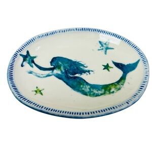 Cracker Barrel by Susan Winget Mermaid Ceramic Soap/Trinket Dish 5” x 4”